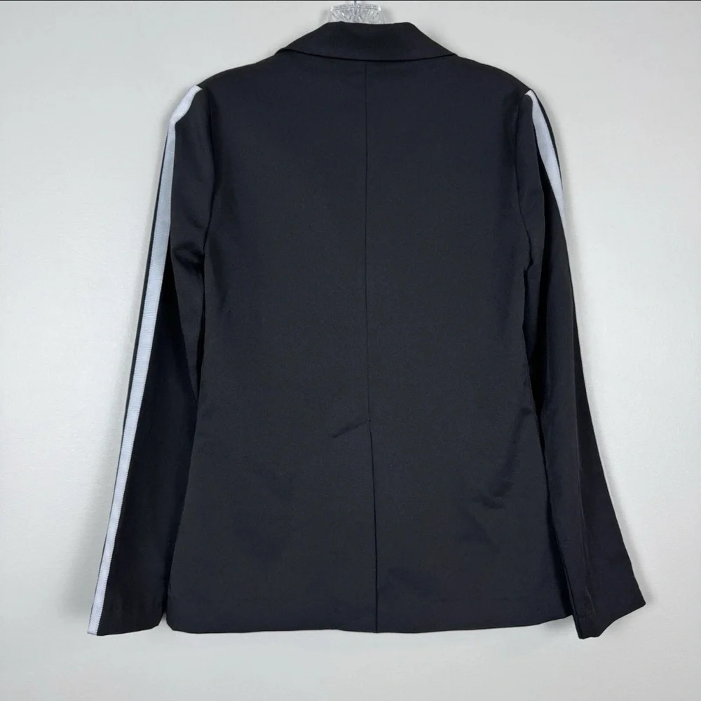 Urban Outfitters Blazer Womens Size XS Black with‎ Stripe On Sleeves